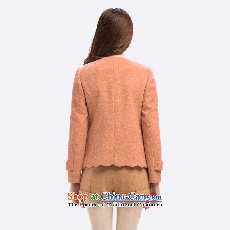 3 color for winter sweet wavy look with lace stitching short-haired girl overcoat so red and yellow Xl/170/92a, enamels shopping on the Internet has been pressed.