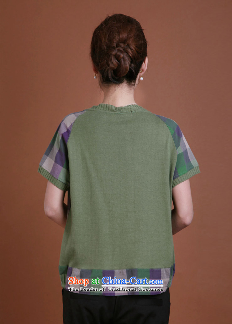 The sea route to spend the summer new Korean version thin thick mm knitting stitching of large relaxd general shirt 4FS08 3XL green picture, prices, brand platters! The elections are supplied in the national character of distribution, so action, buy now enjoy more preferential! As soon as possible.