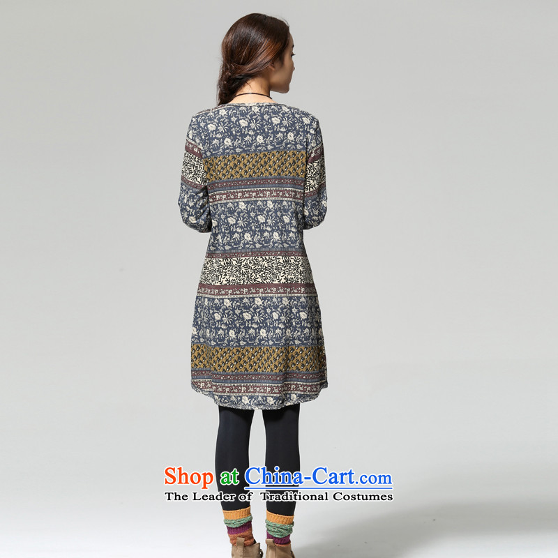 El-ju 2015 Autumn Yee Nga boxed long-sleeved to stamp xl female thick MM dresses YA18385 picture color XL, el-ju Yee Nga shopping on the Internet has been pressed.