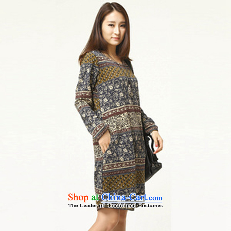 El-ju 2015 Autumn Yee Nga loaded thick long-sleeved thick MM stamp larger female Korean to intensify the skirt RA18365 picture color XL, el-ju Yee Nga shopping on the Internet has been pressed.
