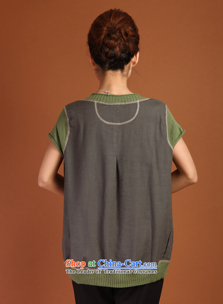 The sea route to spend the summer new Korean version thin thick mm spell color knitting stitching short-sleeved general, large relaxd 4FS09 shirt Gray 2XL Photo, prices, brand platters! The elections are supplied in the national character of distribution, so action, buy now enjoy more preferential! As soon as possible.