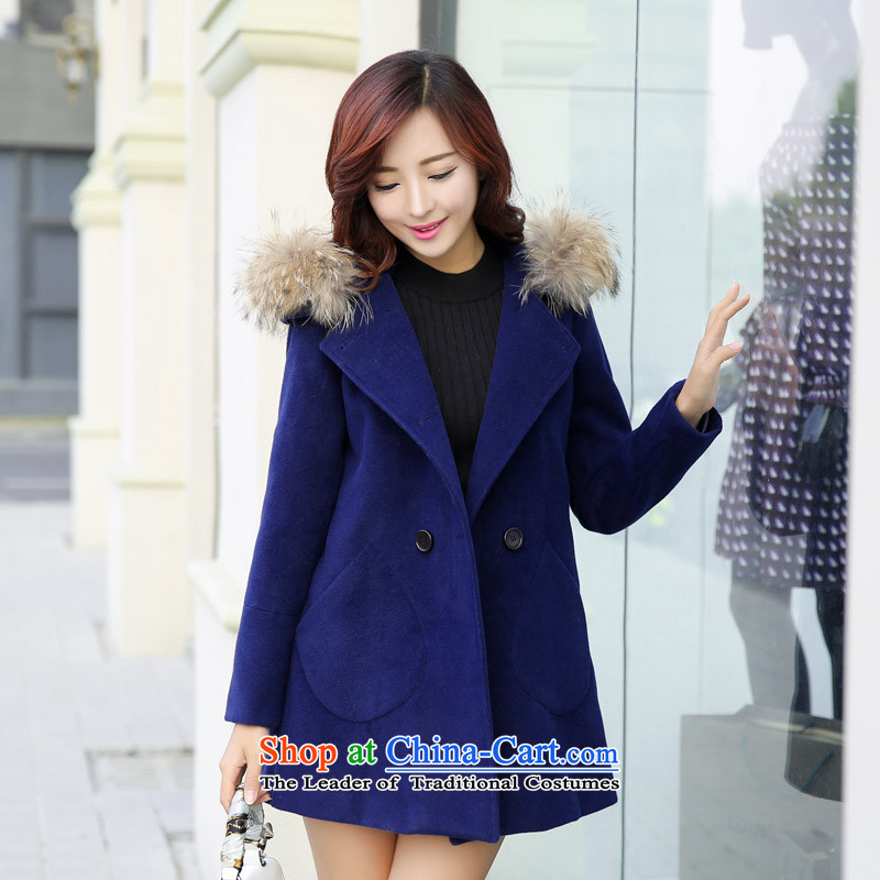 More than HIV micro- 2015 autumn and winter new gross jacket version won? long campaign for women sub gross Neck Jacket coat of red hair? M HIV more micro , , , shopping on the Internet