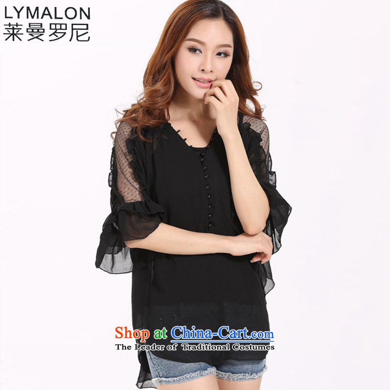 The lymalon Lehmann Summer 2015 new product expertise, Hin thin Korean version of large numbers of 7 women's sleeveless shirts chiffon shirt 511 Blue XL, Sulaiman Ronnie (LYMALON) , , , shopping on the Internet