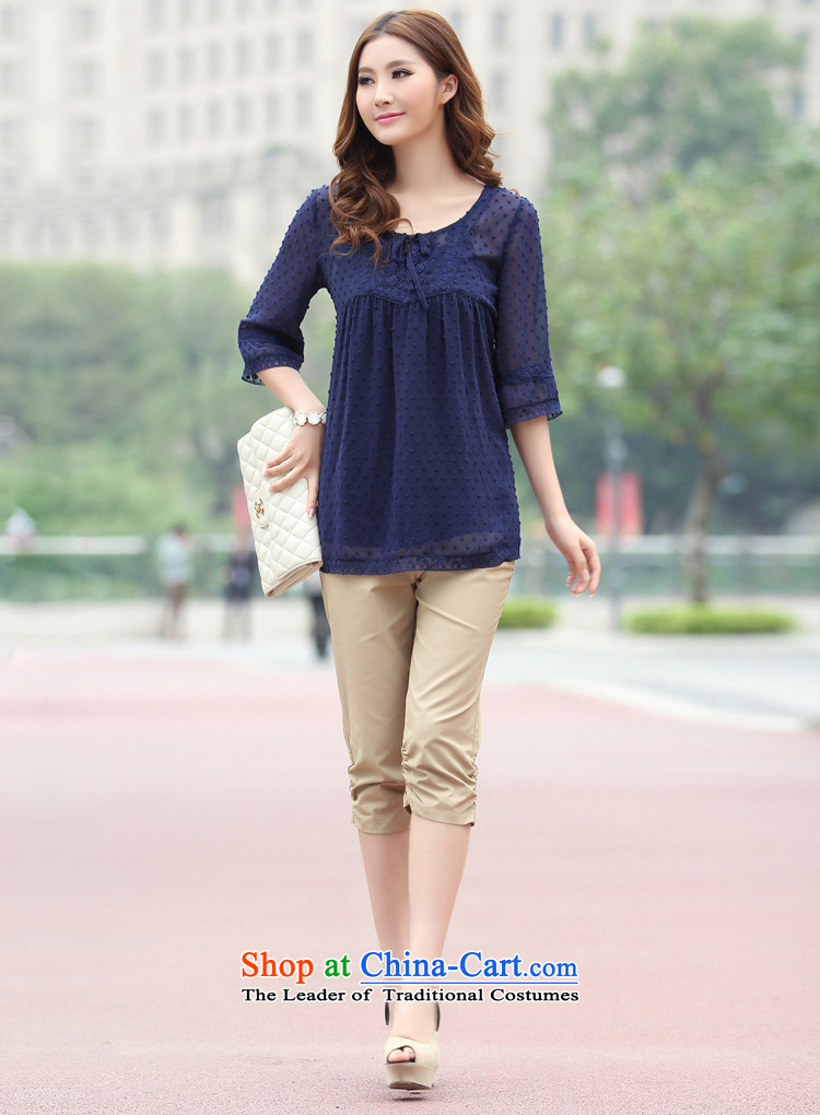 The Philippines, thick MM Sau San larger women's summer to intensify the loose chiffon shirt shirt female blue 4XL Photo, prices, brand platters! The elections are supplied in the national character of distribution, so action, buy now enjoy more preferential! As soon as possible.