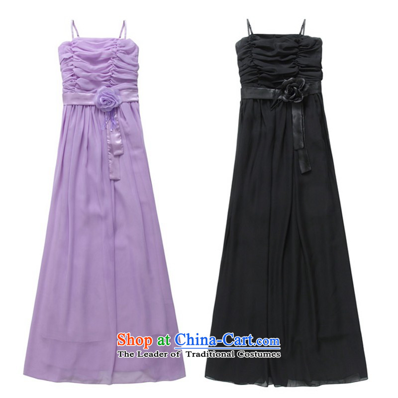 C.o.d. Package Mail xl dresses Sau San long skirt evening dress small large chiffon skirt thick mm video thin sister married bridesmaid skirt skirt purple are code annual 90-115, land is of Yi , , , shopping on the Internet