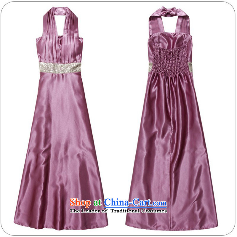 C.o.d. Package Mail xl women's dresses and sexy hang history western back evening dress on small chip Foutune of long skirt thick mm larger wedding dress code are 90-115 purple, land is of Yi , , , shopping on the Internet