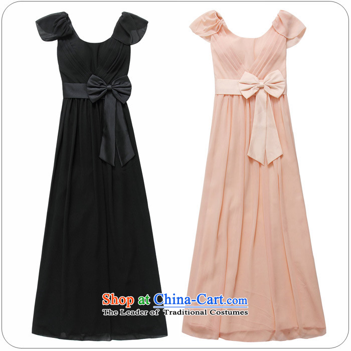 C.o.d. Package Mail xl women's dresses trendy bow tie video thin Sau San long skirt chiffon short-sleeved dinner dress bridesmaid sister wedding dresses champagne color 3XL 155-175 catty picture, prices, brand platters! The elections are supplied in the national character of distribution, so action, buy now enjoy more preferential! As soon as possible.