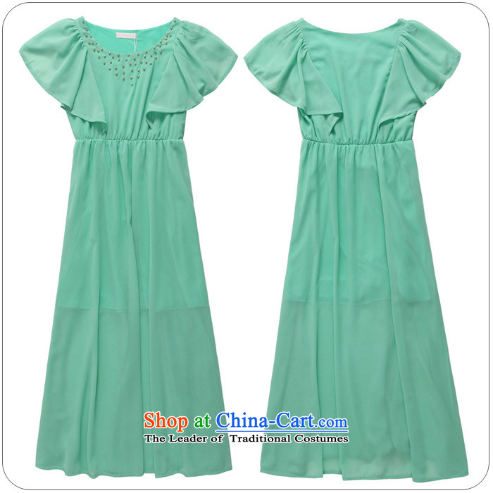 Xl women thick sister 2015 new products Maya bright niba cuff lady long skirt round-neck collar nail pearl elastic waist annual dress dresses blue 3XL to large coal pictures, price 160-180, brand platters! The elections are supplied in the national character of distribution, so action, buy now enjoy more preferential! As soon as possible.
