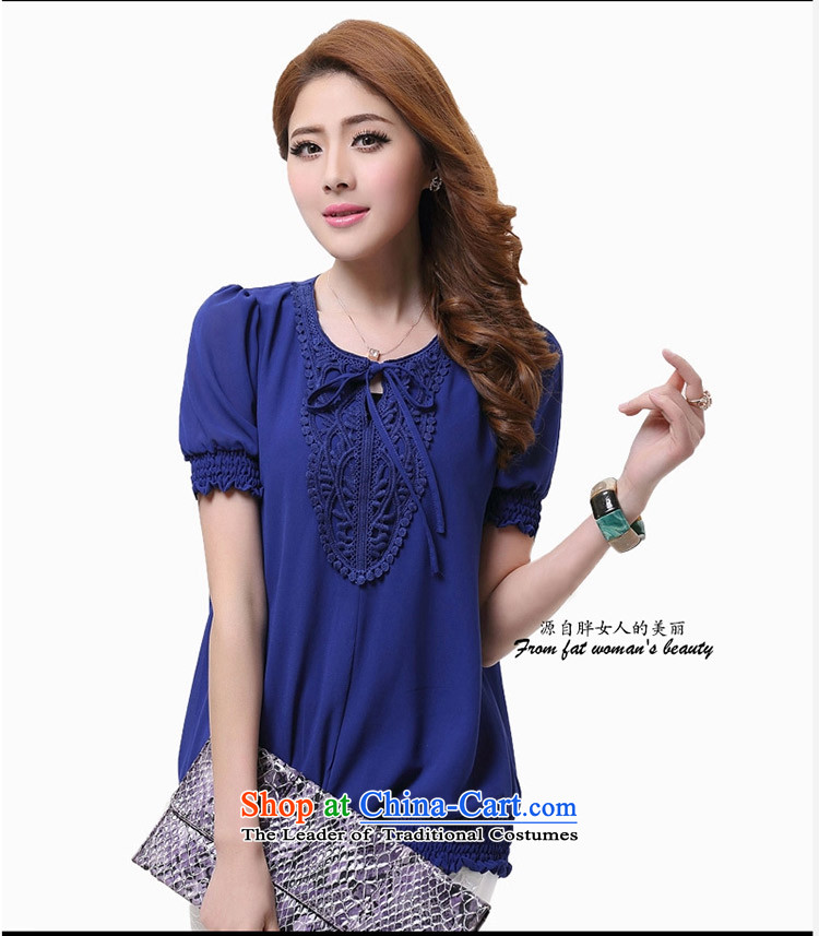 The lymalon lehmann thick, Hin thin 2015 Summer new Korean version of large numbers of ladies Sleek and versatile short-sleeved shirt T-shirt shirt 1601 Blue 4XL Photo, prices, brand platters! The elections are supplied in the national character of distribution, so action, buy now enjoy more preferential! As soon as possible.