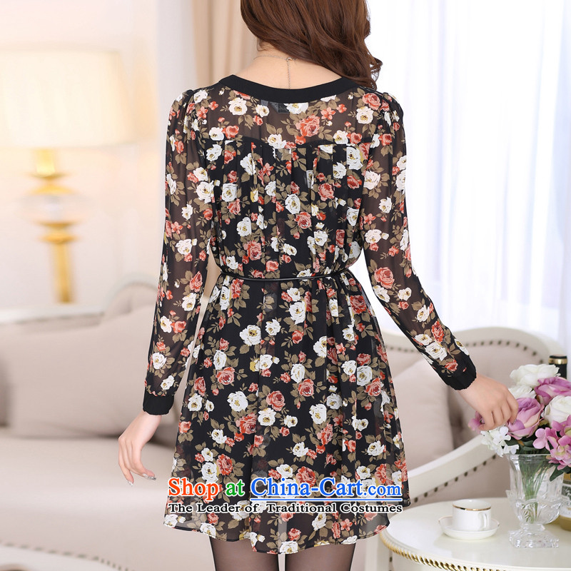The lymalon lehmann autumn 2015 new product expertise, Hin thin large female decorated long-sleeved dress 7020 picture color 2XL, Lehmann Ronnie (LYMALON) , , , shopping on the Internet