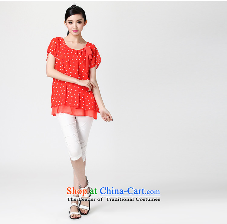 The representative of the water for larger women 2014 Summer new thick MM video thin chiffon sweet short-sleeved T-shirt S14XC1240 RED L picture, prices, brand platters! The elections are supplied in the national character of distribution, so action, buy now enjoy more preferential! As soon as possible.