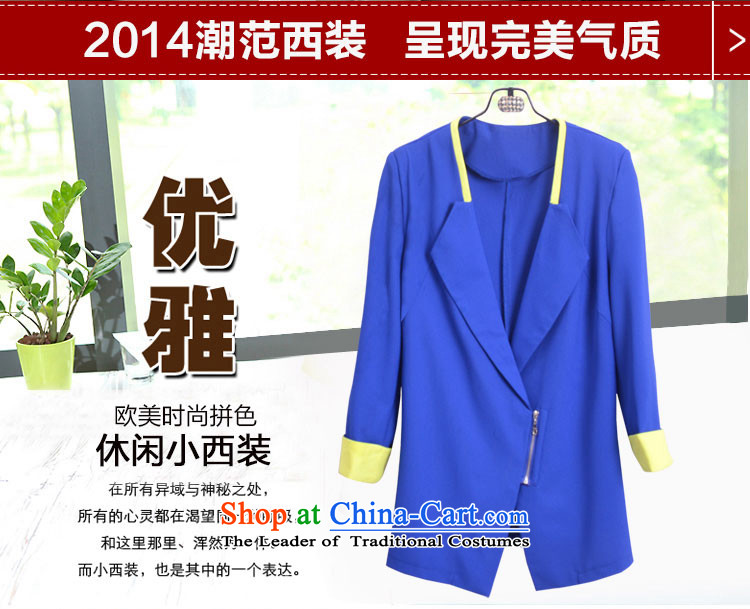 2015 mm Spring Summer thick new extra women small business suit spell color video 7 cuff thin 200 catties to xl small suit coats 988 Blue L picture, prices, brand platters! The elections are supplied in the national character of distribution, so action, buy now enjoy more preferential! As soon as possible.