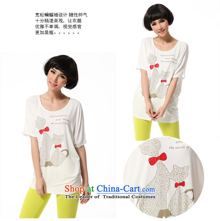 Amista Asagaya Gigi Lai Fat mm larger female new summer sun graphics thin Cat Street metered poverty round-neck collar bat sleeves loose T-shirt female White XXL pictures, 8510 prices, brand platters! The elections are supplied in the national character of distribution, so action, buy now enjoy more preferential! As soon as possible.