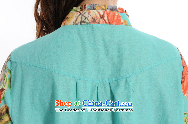 The sea route to spend the new Small collar short-sleeved stamp fertilizer greatly code shirt 4705-3 water green 4XL Photo, prices, brand platters! The elections are supplied in the national character of distribution, so action, buy now enjoy more preferential! As soon as possible.