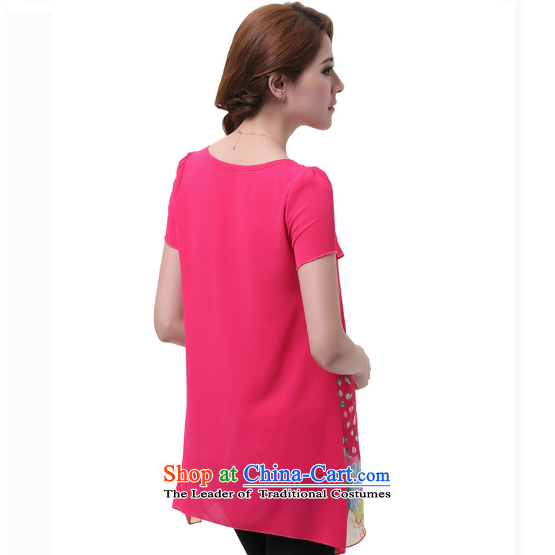 The lymalon lehmann thick, Hin thin 2015 Summer new Korean version of large numbers of female liberal false two short-sleeved T-shirt chiffon 1609 XL, Sulaiman suit Ronnie (LYMALON) , , , shopping on the Internet