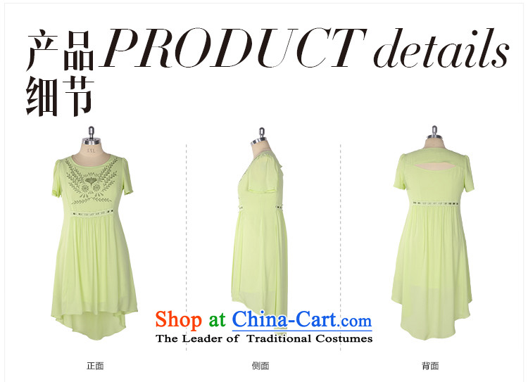 The former Yugoslavia Li Sau-summer new larger female retro embroidery round-neck collar Sau San lace Foutune of engraving does not rule under the chiffon dresses Q3962 XXXL green picture, prices, brand platters! The elections are supplied in the national character of distribution, so action, buy now enjoy more preferential! As soon as possible.