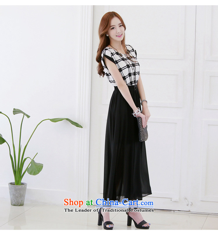 Xl kumabito female thick sister 2015 new summer Korean bat sleeves latticed stitching urban women Sau San Feng Xue Long skirt woven dresses White M picture, prices, brand platters! The elections are supplied in the national character of distribution, so action, buy now enjoy more preferential! As soon as possible.