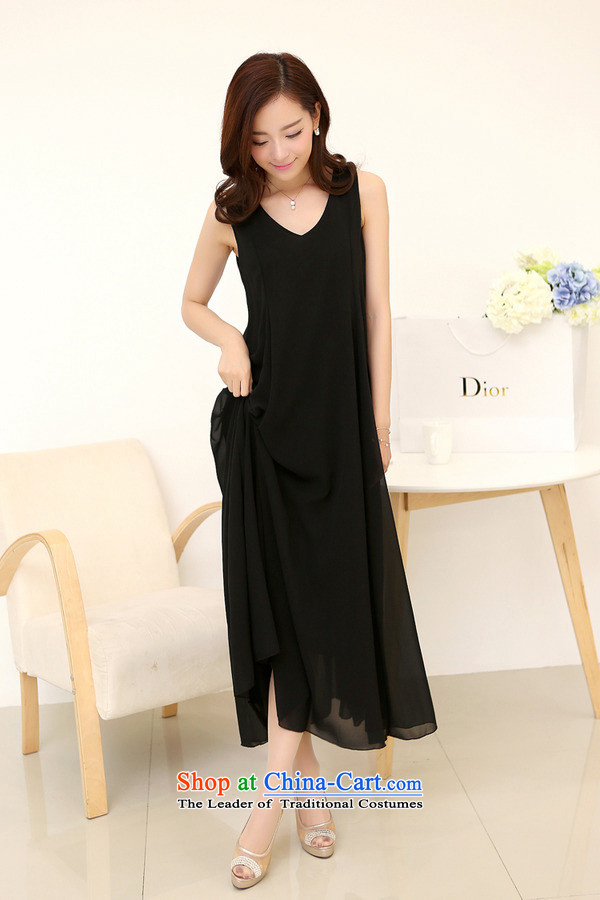 El-ju Yee Nga summer larger female thick sister graphics slender skirt chiffon dresses Bohemia beach skirt RJ165 XXXL black picture, prices, brand platters! The elections are supplied in the national character of distribution, so action, buy now enjoy more preferential! As soon as possible.
