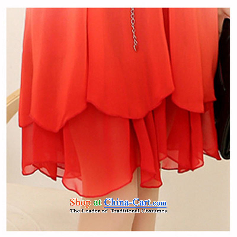 El-ju Yee Nga thick, Hin thin stylish mother load gradients large short-sleeved blouses chiffon dresses RJ9162 discoloration of the GREEN XL, Yu Yee Nga shopping on the Internet has been pressed.