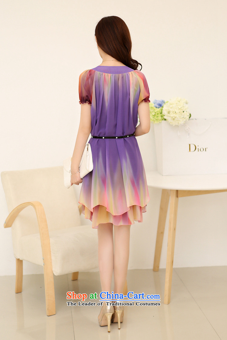 El-ju Yee Nga thick, Hin thin stylish mother load gradients large short-sleeved blouses chiffon dresses RJ9162 discolored green XL Photo, prices, brand platters! The elections are supplied in the national character of distribution, so action, buy now enjoy more preferential! As soon as possible.