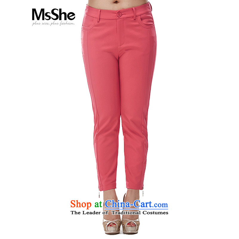 9 Press to increase msshe code women 2015 Autumn replacing new stretch cotton Korean thick mm castor pants for 6466, Sau San redT5