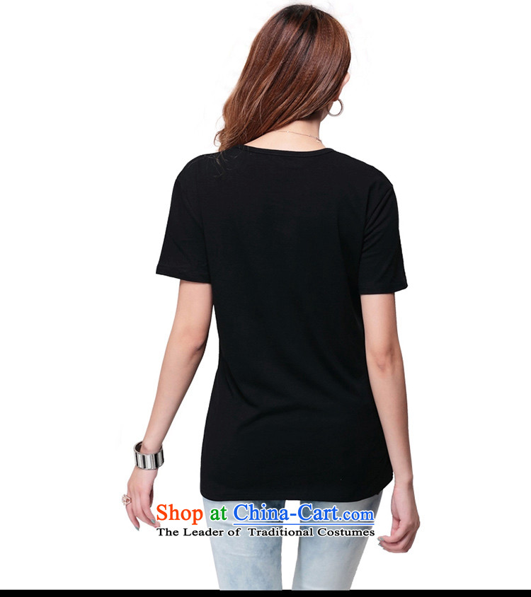 The lymalon lehmann thick, Hin thin Summer 2015 new product version of large Korean women in the Code Long Short-sleeved T-shirt and stylish tops 1,630 2XL Photo Black, prices, brand platters! The elections are supplied in the national character of distribution, so action, buy now enjoy more preferential! As soon as possible.