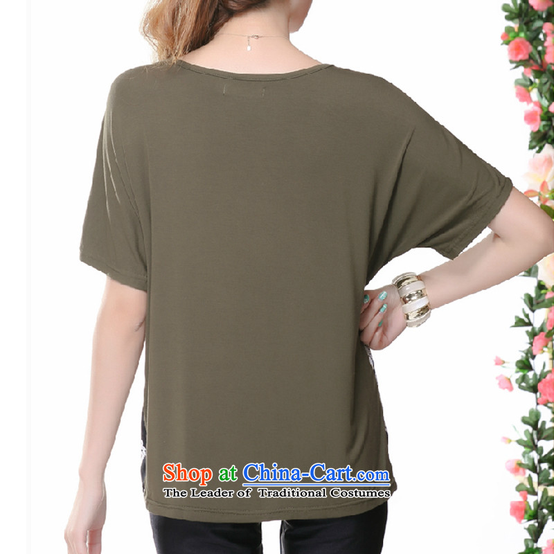 The lymalon lehmann thick, Hin thin 2015 Summer new Korean version of large numbers of ladies fashion loose short-sleeved T-shirt cotton T-shirt , brown 3XL, 1616 Ronnie (LYMALON) , , , shopping on the Internet
