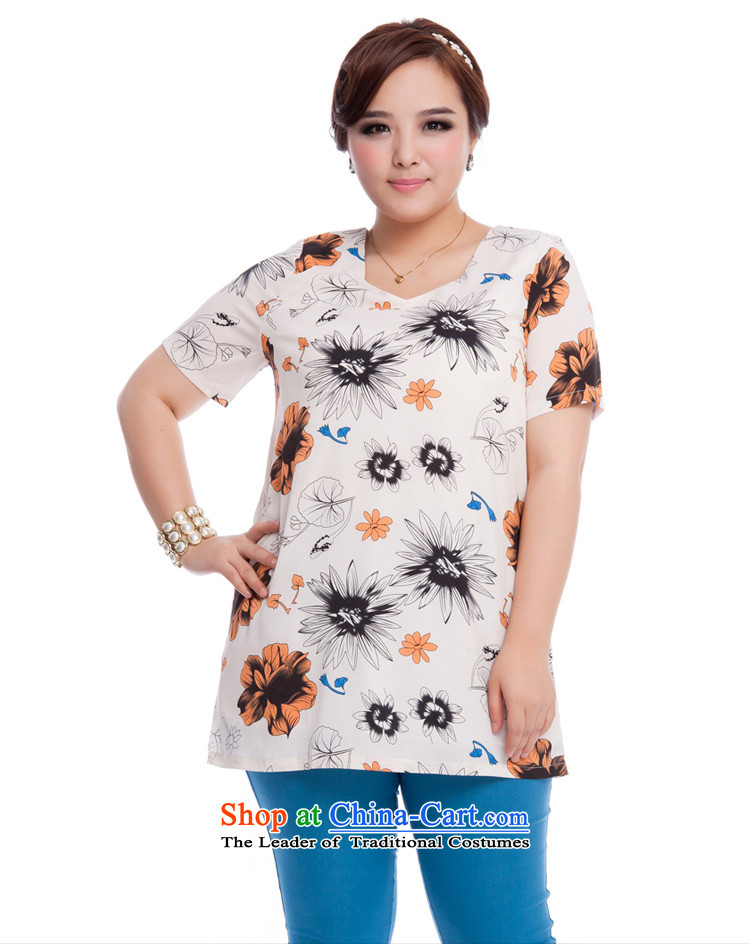 Replace, Hin thick zhuangting ting thin 2015 Summer new product version of large Korean women's code short-sleeved T-shirt chiffon stamp shirt 1612 2XL pictures, price suit, brand platters! The elections are supplied in the national character of distribution, so action, buy now enjoy more preferential! As soon as possible.