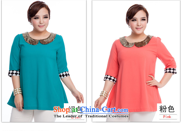 Replace, Hin thick zhuangting ting thin spring and summer 2015 new product version of large Korean women in code cuff stylish shirt shirt Q3023 chiffon pink 3XL picture, prices, brand platters! The elections are supplied in the national character of distribution, so action, buy now enjoy more preferential! As soon as possible.
