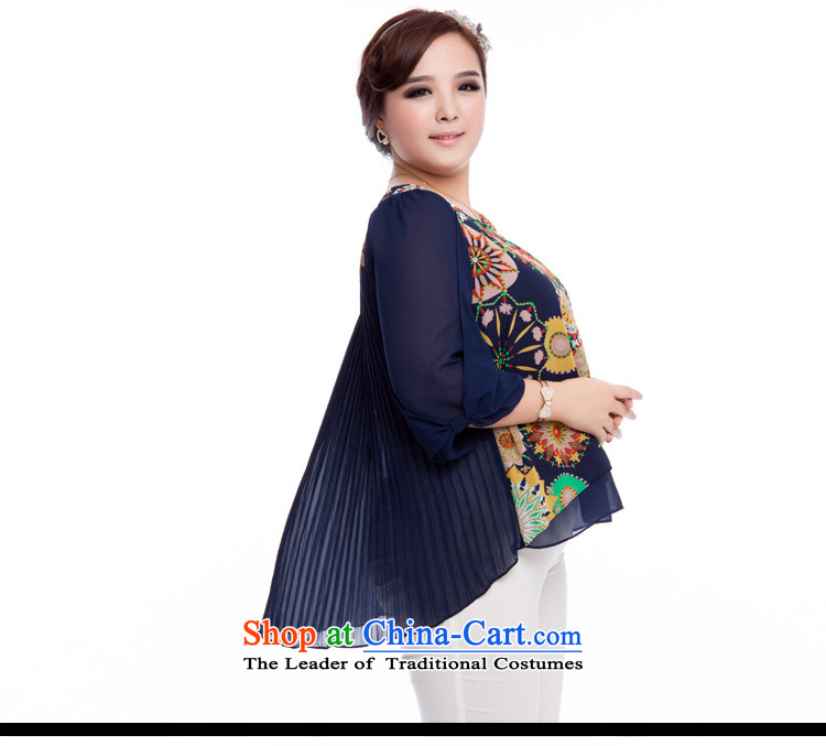 Replace, Hin thick zhuangting ting thin autumn 2015 new product version of large Korean women's code of 7 to suit cuff stylish chiffon Netherlands 6030 dark blue 4XL Photo, prices, brand platters! The elections are supplied in the national character of distribution, so action, buy now enjoy more preferential! As soon as possible.