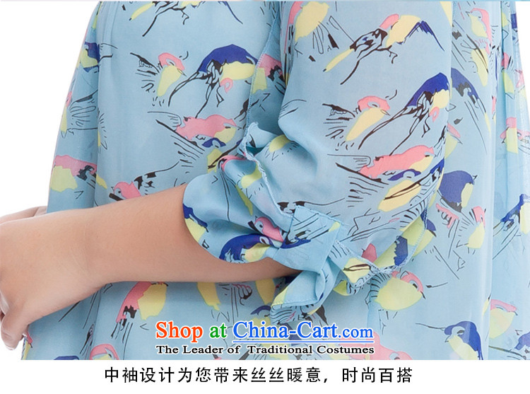 Replace, Hin thick zhuangting ting thin autumn 2015 new product version of large Korean women's code of 7 birdies element cuff chiffon shirt color picture 4XL Photo 7012, prices, brand platters! The elections are supplied in the national character of distribution, so action, buy now enjoy more preferential! As soon as possible.
