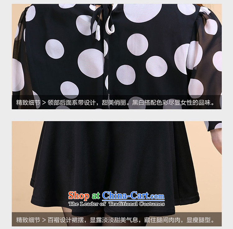 Replace, Hin thick zhuangting ting thin autumn 2015 new product version of large Korean women's code fashion round point long-sleeved chiffon dresses 3103 Black 5XL picture, prices, brand platters! The elections are supplied in the national character of distribution, so action, buy now enjoy more preferential! As soon as possible.