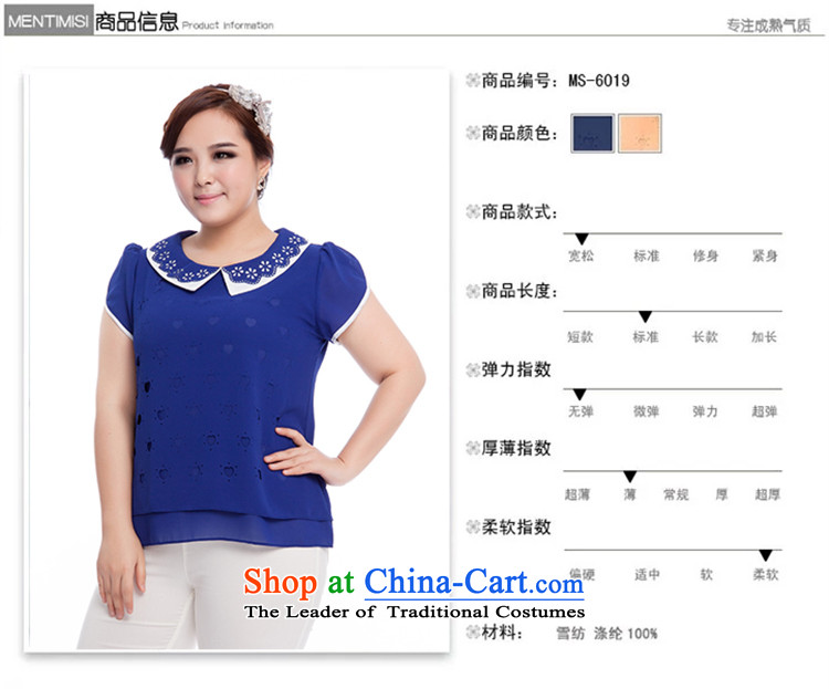 Replace, Hin thick zhuangting ting thin 2015 Summer new product version of large Korean women's code wild lace collar short-sleeve shirt Q6019 chiffon orange 2XL Photo, prices, brand platters! The elections are supplied in the national character of distribution, so action, buy now enjoy more preferential! As soon as possible.