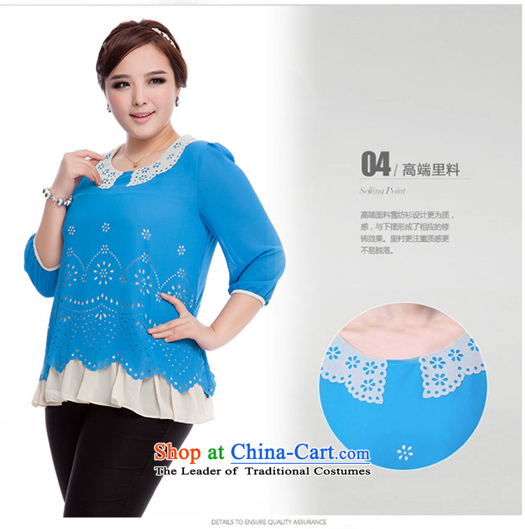 Replace, Hin thick zhuangting ting thin 2015 new products in the autumn large stylish seven women leave two sleeve shirts chiffon 6150 Blue 4XL Photo, prices, brand platters! The elections are supplied in the national character of distribution, so action, buy now enjoy more preferential! As soon as possible.