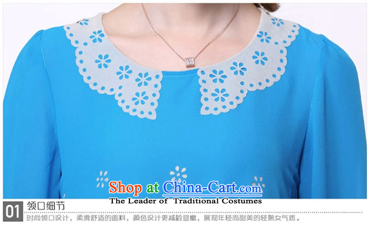 Replace, Hin thick zhuangting ting thin 2015 new products in the autumn large stylish seven women leave two sleeve shirts chiffon 6150 Blue 4XL Photo, prices, brand platters! The elections are supplied in the national character of distribution, so action, buy now enjoy more preferential! As soon as possible.