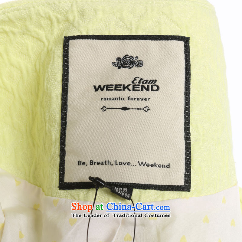 The weekend  lace engraving stitching coats 14023401124  mustard yellow 165/38/M, Eiger etam,,, shopping on the Internet