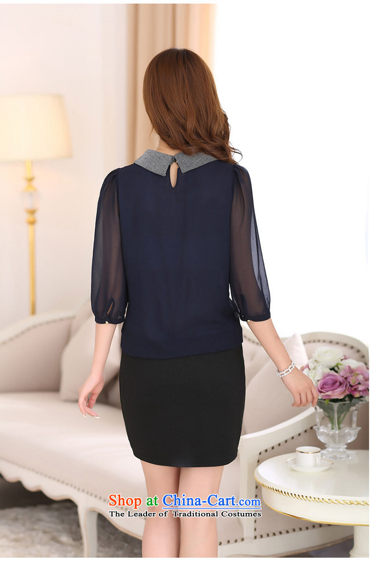 The lymalon lehmann thick, Hin thin Fall 2015 for women Korean style, large cuff leave two chiffon dresses 7032 blue clothes black skirt XXL picture, prices, brand platters! The elections are supplied in the national character of distribution, so action, buy now enjoy more preferential! As soon as possible.