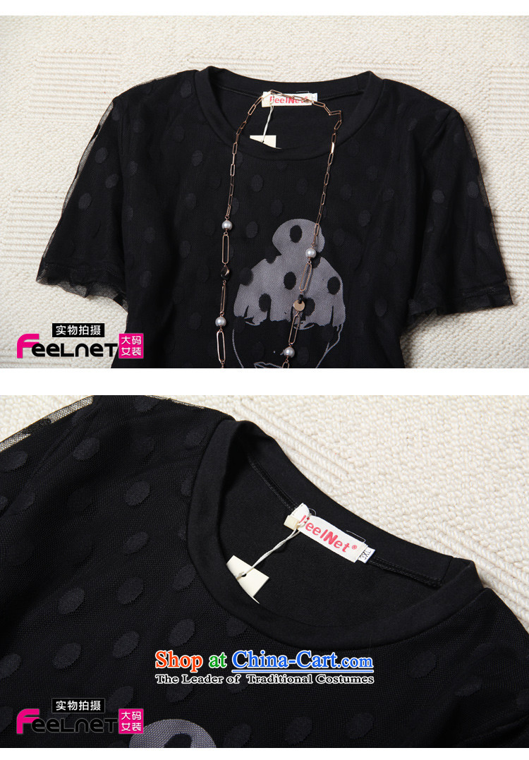 Clearance feelnet thick mm larger blouses Korean version 2015 summer leisure new short-sleeved stitching XL 2150 T-shirt black large number of pictures, prices, 6XL brand platters! The elections are supplied in the national character of distribution, so action, buy now enjoy more preferential! As soon as possible.