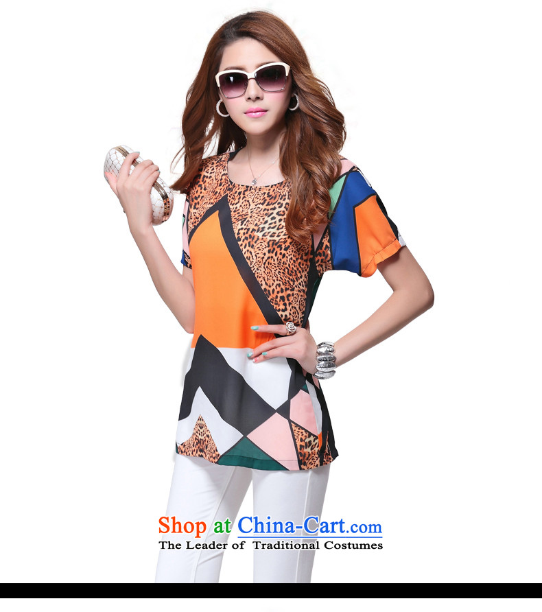 Extra-thick mm female Summer 2014 Korean version of the new trendy Leopard Pope wind short-sleeved T-shirt to intensify MS14B1635 picture color large code XL Photo, prices, brand platters! The elections are supplied in the national character of distribution, so action, buy now enjoy more preferential! As soon as possible.