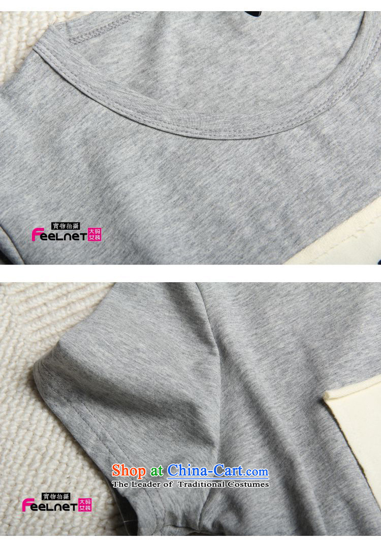 The Korean version of the summer feelnet2015 new mm thick larger female modal cotton long version of the relaxd letters short-sleeved T-shirt XL 2175 Light Gray large 4XL Photo, prices, brand platters! The elections are supplied in the national character of distribution, so action, buy now enjoy more preferential! As soon as possible.