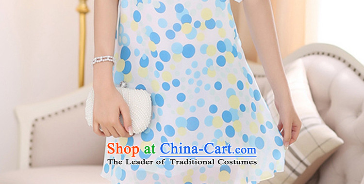 The lymalon Lehmann Summer 2015 new product expertise, Hin thin Korean version of large numbers of women with snow woven dresses 7040 blue & yellow wave point 3XL picture, prices, brand platters! The elections are supplied in the national character of distribution, so action, buy now enjoy more preferential! As soon as possible.