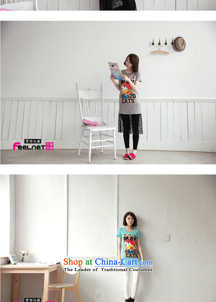 Clearance feelnet Korea version 2015 XL female thick mm new graphics and slender, Donald Duck letters short-sleeved T-shirt large gray 5XL 2178 picture, prices, brand platters! The elections are supplied in the national character of distribution, so action, buy now enjoy more preferential! As soon as possible.