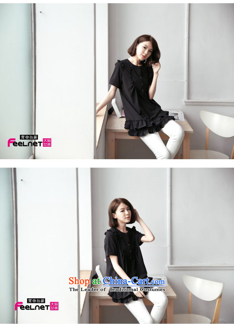 Clearance feelnet xl female thick mm summer new short-sleeve loose in the skirt as long shirts shirt 1440 Black 5XL picture, prices, brand platters! The elections are supplied in the national character of distribution, so action, buy now enjoy more preferential! As soon as possible.