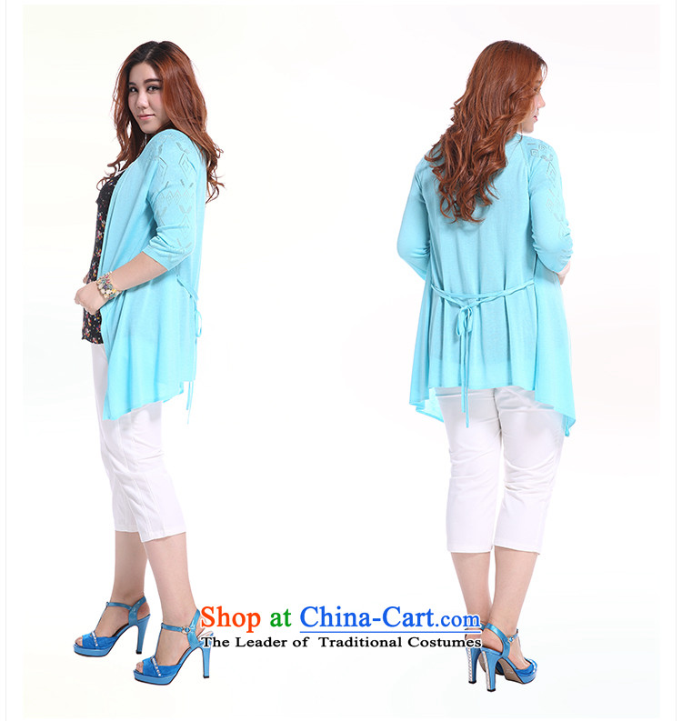 The former Yugoslavia Li Sau 2014 Summer new larger female Korean wild V-Neck thin, engraving long knitting cardigan Q5081 lake blue XXL picture, prices, brand platters! The elections are supplied in the national character of distribution, so action, buy now enjoy more preferential! As soon as possible.