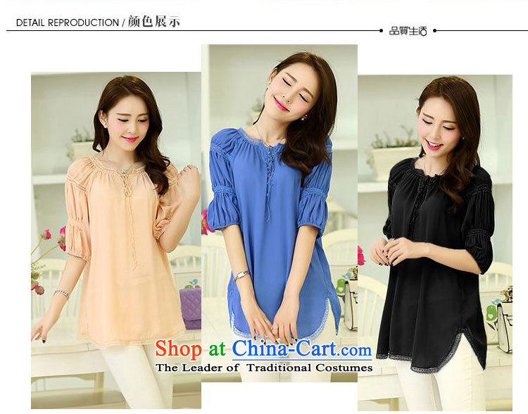  Large ZORMO Women 2015 Summer new fat mm to xl chiffon shirt wrinkled neck long blouses black XXL 130-145 catty picture, prices, brand platters! The elections are supplied in the national character of distribution, so action, buy now enjoy more preferential! As soon as possible.