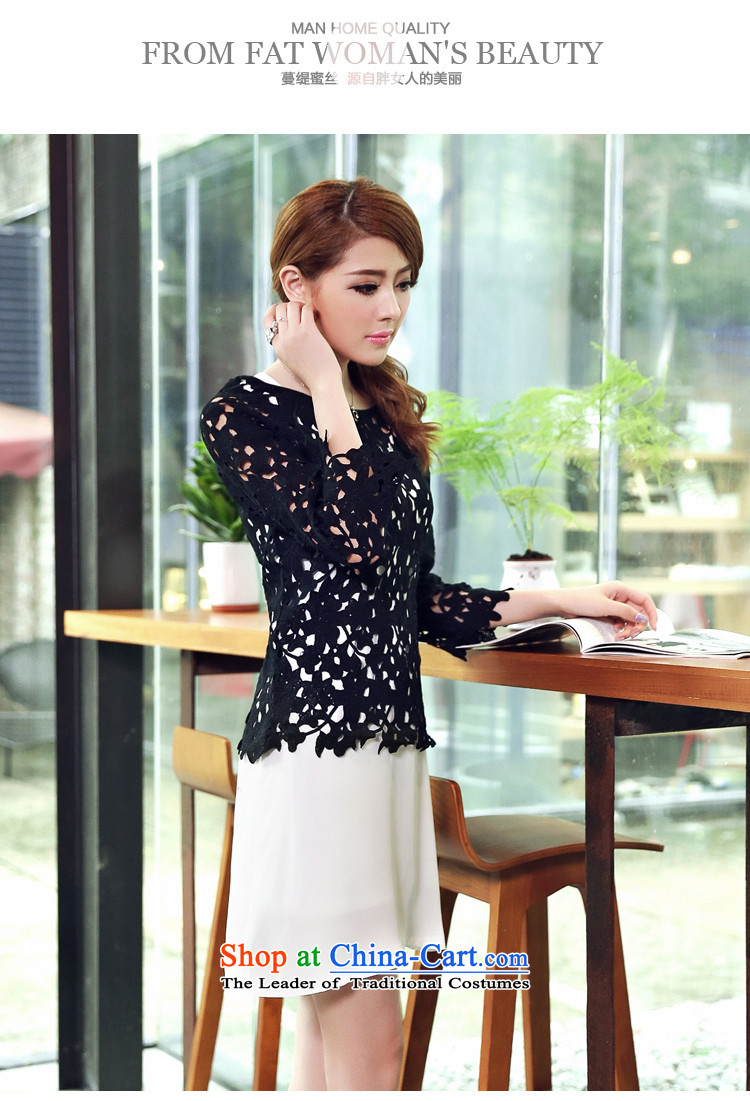 To increase the number of women with thick mm2014 summer the new two-piece engraving hook blossoms silk thick sister chiffon 7 cuff dresses 2637 Black Large Code 4XL Photo, prices, brand platters! The elections are supplied in the national character of distribution, so action, buy now enjoy more preferential! As soon as possible.