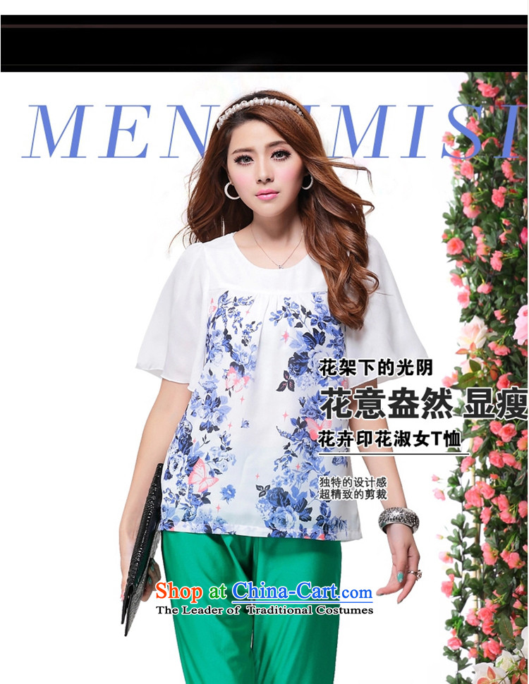 The lymalon lehmann thick, Hin thin Summer 2015 new product version of large Korean women's code stylish short-sleeved shirt loose chiffon T-shirt 1645 3XL white picture, prices, brand platters! The elections are supplied in the national character of distribution, so action, buy now enjoy more preferential! As soon as possible.