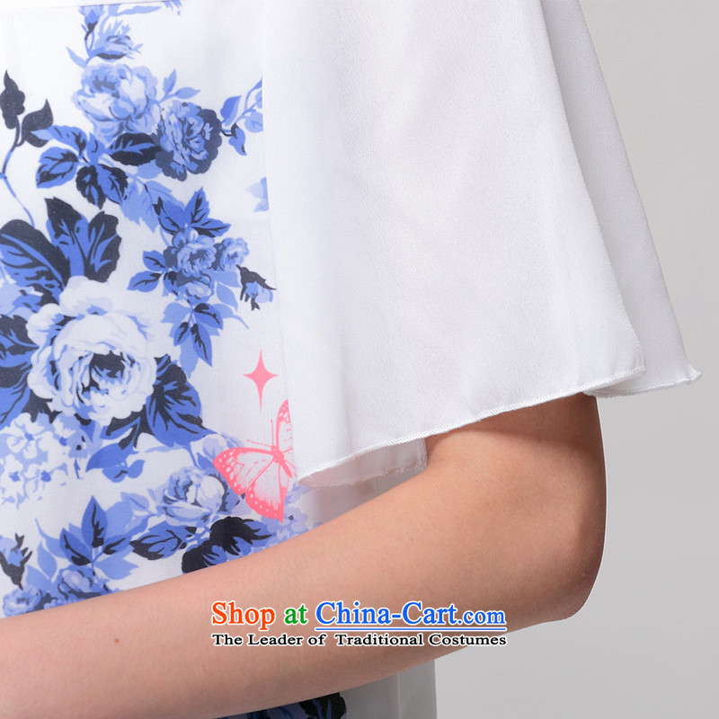 The lymalon lehmann thick, Hin thin Summer 2015 new product version of large Korean women's code stylish short-sleeved shirt loose chiffon T-shirt 1645 White 3XL, Lehmann Ronnie (LYMALON) , , , shopping on the Internet