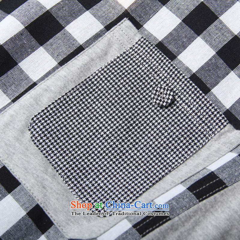 Clearance feelnet XL 2015 Summer new Korean bat sleeves loose grating stitching short-sleeved T-shirt large 2 127 gray 5XL,FEELNET,,, shopping on the Internet
