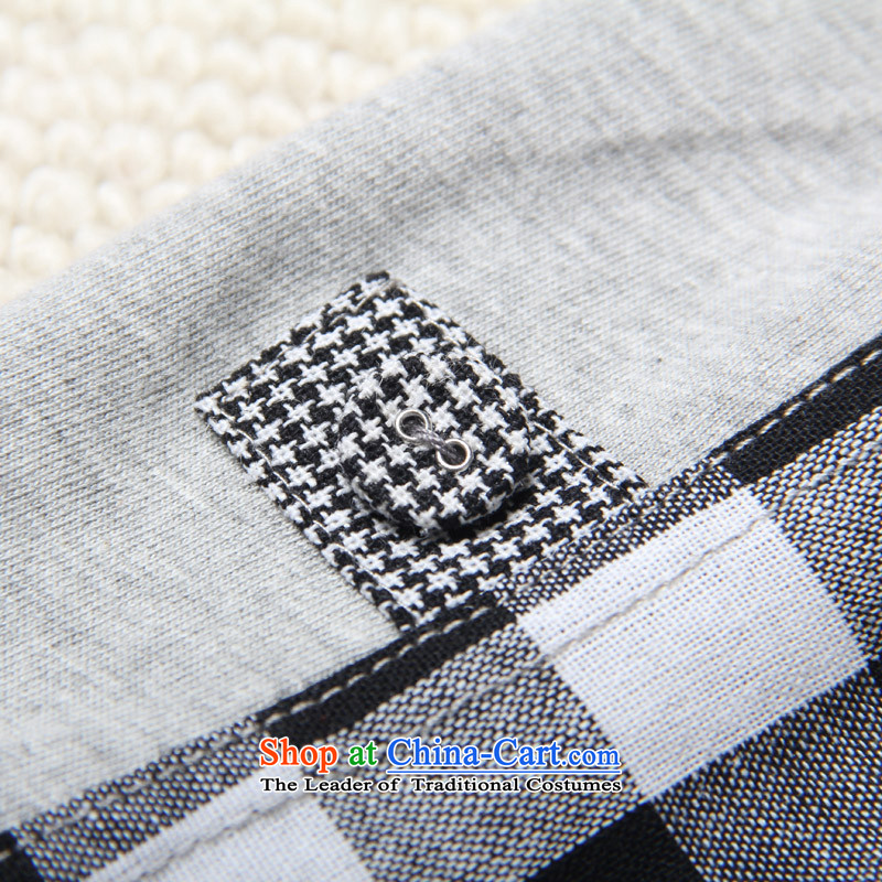 Clearance feelnet XL 2015 Summer new Korean bat sleeves loose grating stitching short-sleeved T-shirt large 2 127 gray 5XL,FEELNET,,, shopping on the Internet